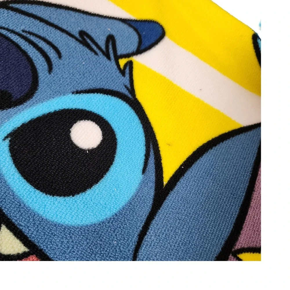 Disney Lilo & Stitch Aloha Surfing Beach Towel Blue Yellow 28x52 Jay Franco